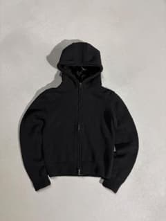PRADA SPORT fur knit hoodie black - メルカリ