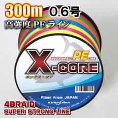 高強度PEラインX-CORE 0.6号12lb 300m巻き！5色マルチカラー - メルカリ