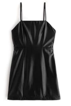 ブラック レザーキャミソールワンピースのサムネイル