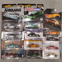 ホットウィール ポルシェ12台セット プレミアム シルバーシリーズ