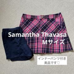 ☆美品☆サマンサタバサ ゴルフスカート M チェック ピンク 紺