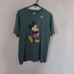 UNIQLO UT ミッキーマウス Tシャツ グリーン Lサイズのサムネイル