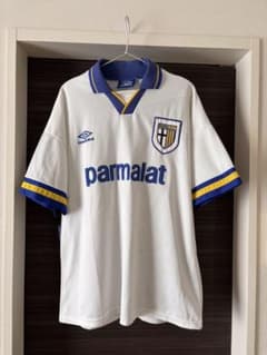 アンブロ　パルマFC 93/95 ユニフォーム　ゲームシャツ　90s 93-95 parma UMBRO game shirt パルマ ユニフォーム - メルカリ