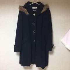 Re-j ファーフード付ステンカラーコートのサムネイル