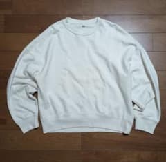 【美品】UNIQLO スウェット トレーナー アイボリー Mのサムネイル