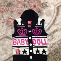BABY DOLL 80センチ ニットベスト 毛玉ありのサムネイル
