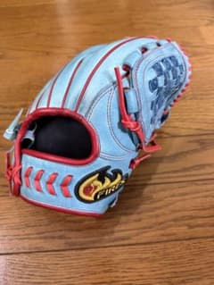 ファイヤーズ 軟式グローブ スカイブルー 内野手用 バスケットウェブ