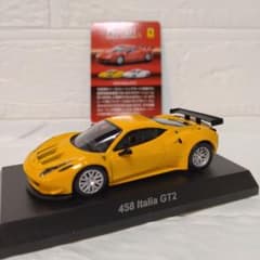 京商1/64ミニカー フェラーリ 458イタリア GT2（黄） - メルカリ