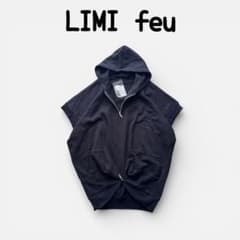 希少 LIMI feu ダブルジップ 変形　半袖スウェット　男女 ヨウジヤマモト 希少 LIMI feu ダブルジップ 変形 半袖スウェット 男女 ヨウジヤマモト