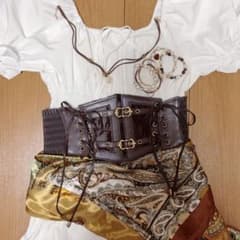 SHEIN パイレーツ風コーデセット　海賊風セット　ハロウィンのサムネイル