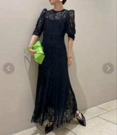 総レース ロングドレス ブラックのサムネイル