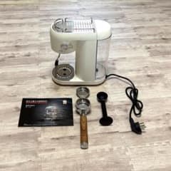コーヒーマシーン　エスプレッソマシーン　スチーム付き　ホワイト　カフェタイム コーヒーマシン エスプレッソマシン スチーム付き コンパクト カフェ