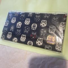 新品 ふくろう柄 合財袋 ポーチ 紺色のサムネイル