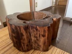 火鉢 レトロな切株 箸付き 中古 - メルカリ