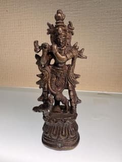 ヒンドゥー教 クリシュナ像 真鍮 銅製 金属 置物 - メルカリ