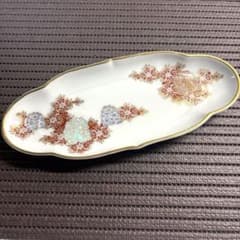 深川製磁 鍋島様式 花兎 金彩 楕円形皿 - メルカリ
