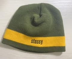 Old Stussy beanie ビーニー ニット帽 USA製 グリーン