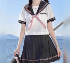 セーラー服上下 白とネイビーのサムネイル