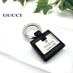 良品】GUCCI キーリング キーホルダー レザー 黒 シルバー - メルカリ