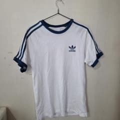 adidas トレフォイル 半袖Tシャツ ホワイト ネイビーのサムネイル