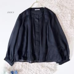 未使用級ꕥアマカ 現行品 セルメタルオーガンジー ライトアウター シアー 洗える 未使用級ꕥアマカ 現行品 セルメタルオーガンジー ライトアウター