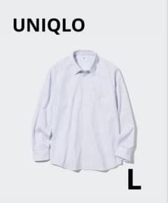 ユニクロ　エクストラファインコットンブロードストライプシャツ長袖ボタンダウン