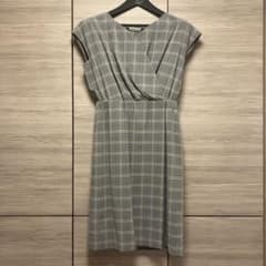 BEAMS HEART チェック柄 カシュクールワンピースのサムネイル