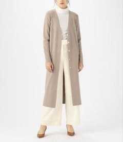 【新品】TOMORROW LAND ウールスムース Vネックロングカーディガン 新品】TOMORROW LAND ウールスムース Vネックロングカーディガン