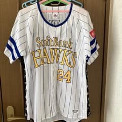 ソフトバンクユニフォーム、背番号24、Lサイズ、KURIHARA選手名入り