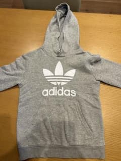 adidas キッズ パーカー 140cm グレーのサムネイル
