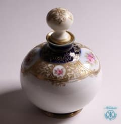 【CM299】オールドノリタケ 花 薔薇 香水瓶 金彩 盛上 パフューム 明治 CM299】オールドノリタケ 花 薔薇 香水瓶 金彩 盛上 パフューム