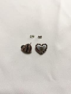 ピアス  ハート  布のサムネイル