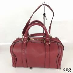 GUCCI グッチ マイクロ 2way レザーボストンバッグ ハンドバッグ