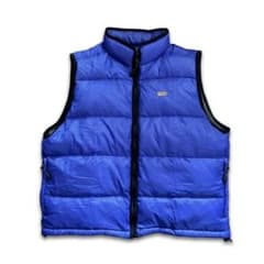 90s vintage eddie bauer EBTEKダウンベスト 青色 - メルカリ