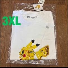 3XL ピカチュウ　UNIQLO UT Ｔシャツ　ホワイト　男女兼用　新品のサムネイル