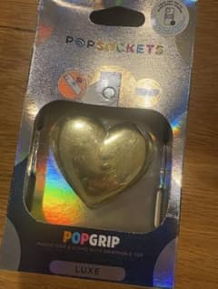 PopSockets Luxe ハート スマホグリップ ゴールド 落下防止のサムネイル