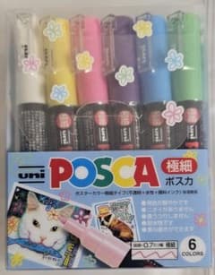【未使用】uni POSCA 極細 PC-1M 6色セットのサムネイル