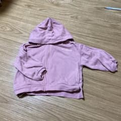 ベビー用 ジップアップパーカー ピンクのサムネイル