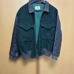 90sヴィンテージGRASS MEN'S総柄ブルゾン JUN SAITO 80s〜90s grass men's ジャケットM ヴィンテージ 黒 袖切替 - メルカリ