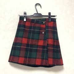 最終お値下げ！！　who's who Chico ラップチェックスカートのサムネイル