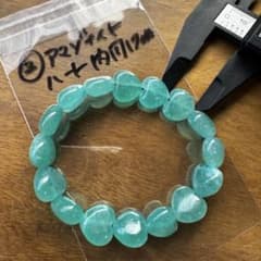 ②アマゾナイト ハート ブレスレット 内周17cm - メルカリ