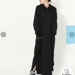 新品完売coenコーエンフーディマキシワンピースパーカージャンスカBLACKのサムネイル
