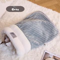 130L13 고양이 침대 세탁 가능 쿠션 하우스 침낭 매트 이불 그레이