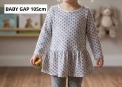 【BABY GAP】リボン柄 長袖 チュニックワンピース 105cmのサムネイル