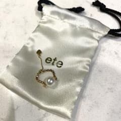 パール チェーンリング ゴールドカラー k18 フリーサイズ ete | Mercari