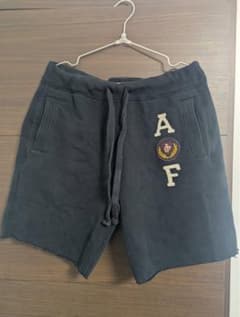 【アバクロ】スウェット ハーフパンツショートパンツ ネイビー Lサイズ ワッペンのサムネイル