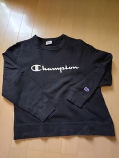 Champion クルーネック スウェット ブラックのサムネイル