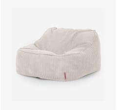 【美品】lounge pug のんびりビーズクッションチェア　アイボリーのサムネイル