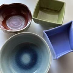8/18にて販売終了❣️陶器 花器4点セットのサムネイル