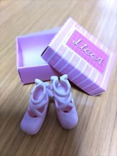 リカちゃん☆シューズコレクション☆ガチャ☆ロリータリボン☆マカロンピンクのサムネイル